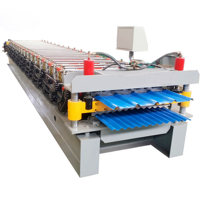 Three Layer Corrugated Roof Tile Roll Forming Machine 24 Gauge 0.3 - 0.8mm Thickness Sheet